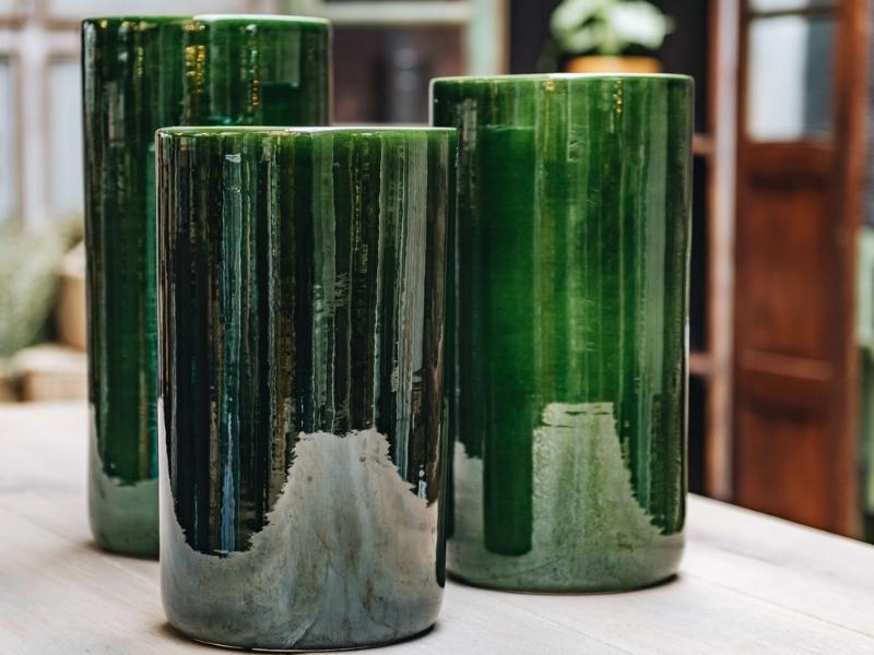 Emerald Green Vase for the 55th anniversary gift