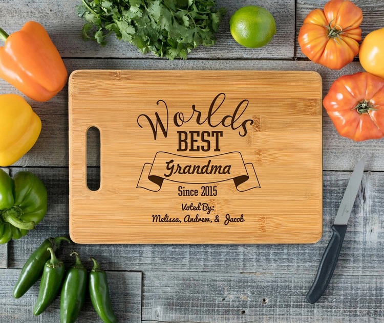 Mothers day presents for grandma - Custom Cutting Board