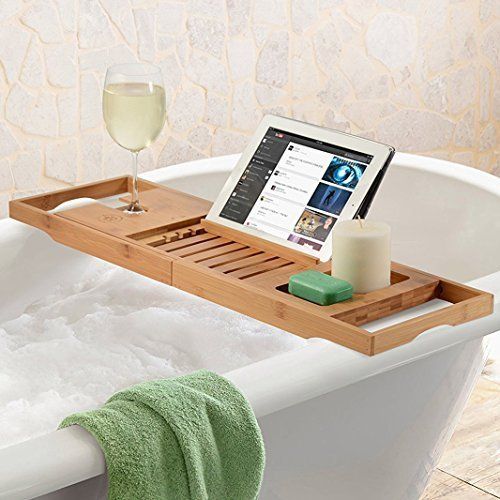 Mother's day gifts for new moms -Bamboo Bath Caddy Tray