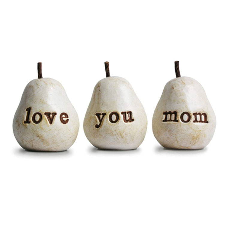 Mother's day gifts for new moms -Love You Mom Pear Decor