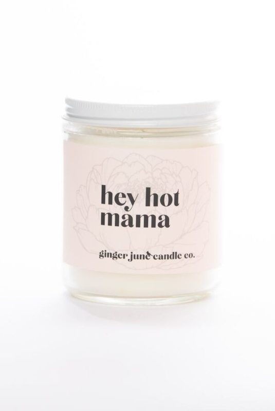 Mother's day gifts for pregnant wife - Hey Hot Mama, Non-Toxic Soy Candle