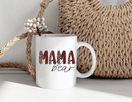 Mama Bear Coffee Mug Cute Mother's Day Tea Cup Best Mom Ever Sweet Bear Mug