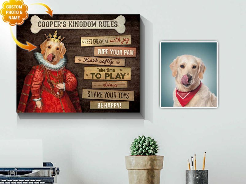 Dog Kingdom Rules Wall Art With Romantic And Funny Anniversary Quotes