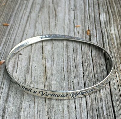 Mother's day gift ideas christian - Virtuous woman bangle bracelet