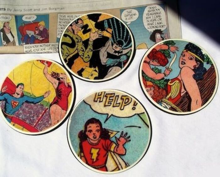 Comic book coasters: romantic DIY gifts boyfriend gifts