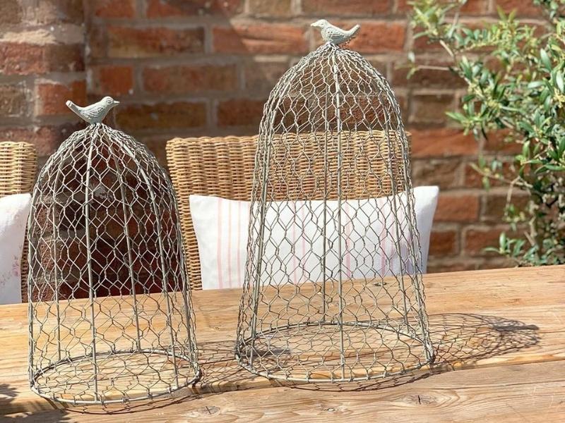 Chicken Wire Cloches for the 47 year anniversary traditional gift