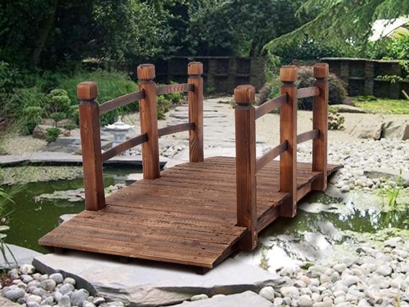Classic Wooden Arch Garden Bridge For 47Th Anniversary Gifts
