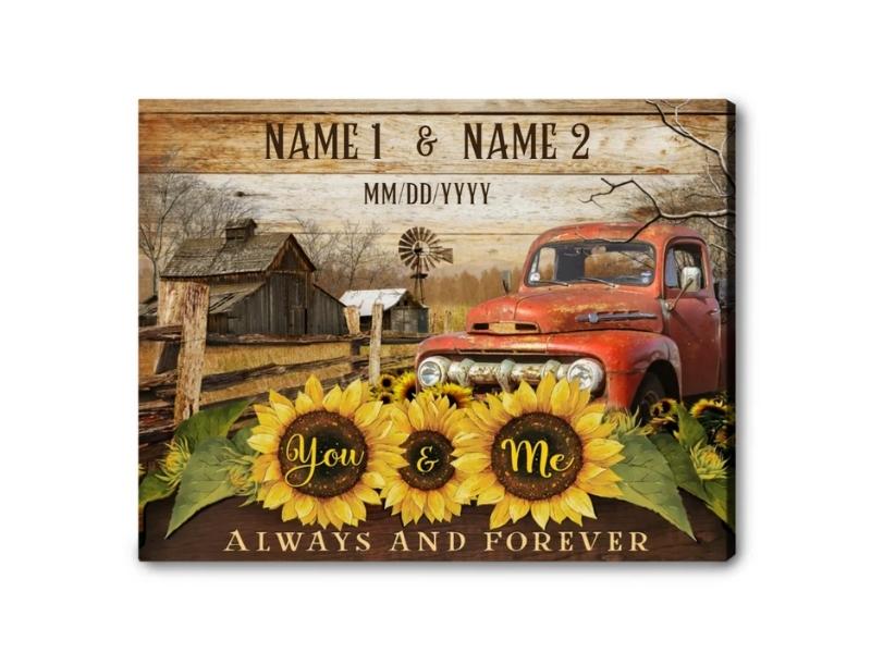 Personalized Gift For Married Couple Oh Canvas
