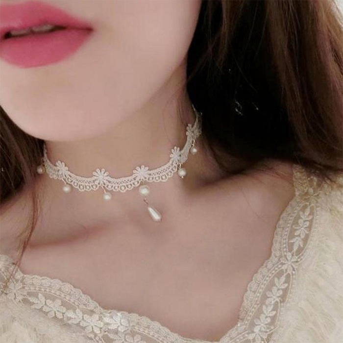 Pearl Lace Choker for - a thoughtful gift for lace anniversary