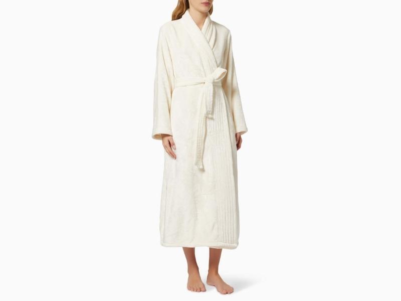 Off-white Plush Robe for the 14th anniversary traditional gift