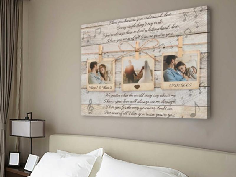 Wedding Song Lyrics On Canvas Wall Art