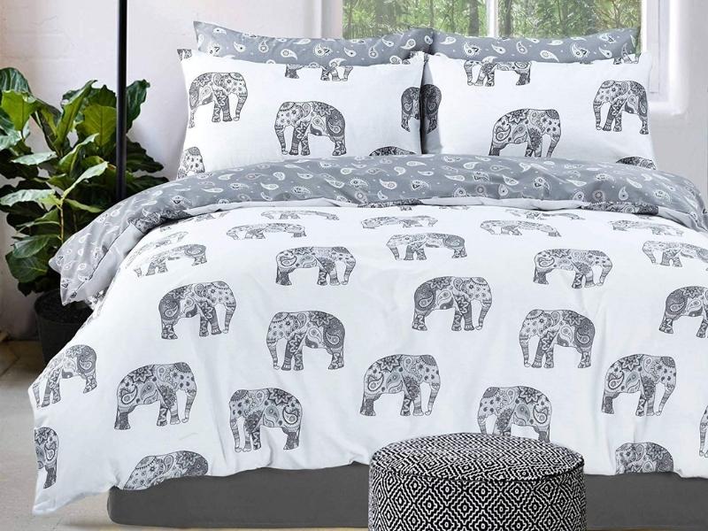 Elephant March Duvet Cover Set For The 14Th Anniversary Gift