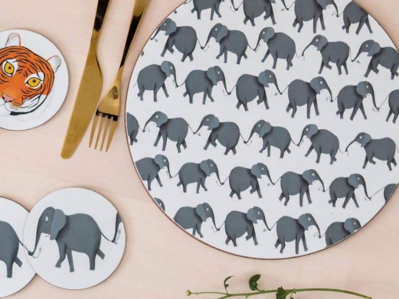 Elephant Placemat for 14th anniversary gift ideas