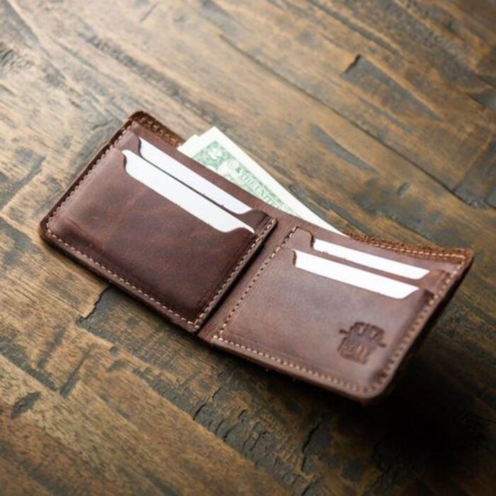 Custom leather wallet for father