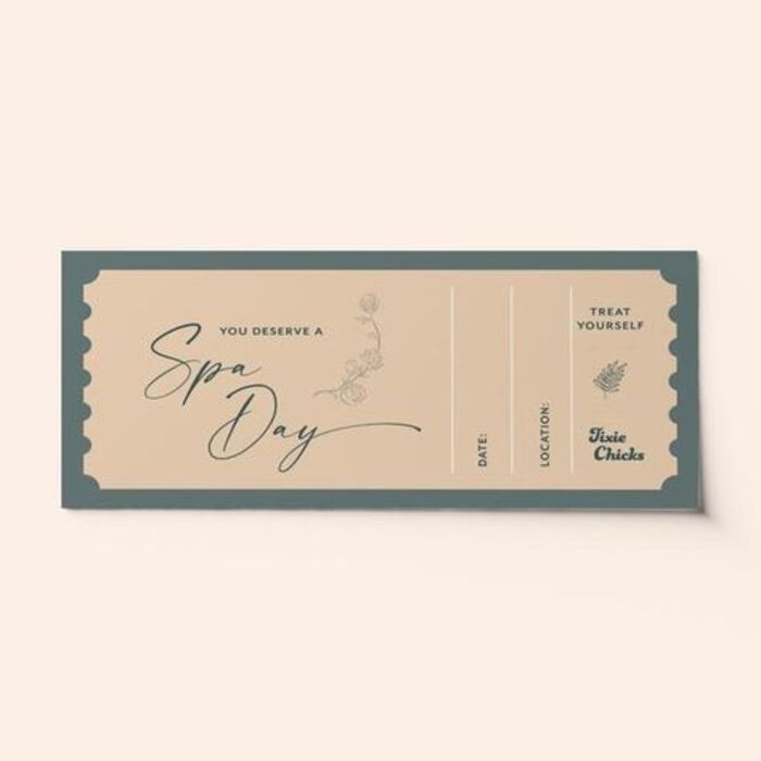 Spa gift card for gift for boyfriend's dad