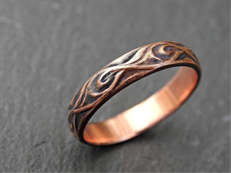 Copper Band Ring For The Year 22 Anniversary Gift