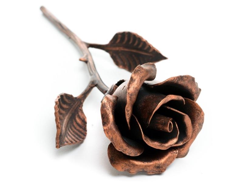 Handcrafted Metal Rose For The 22 Anniversary Gift