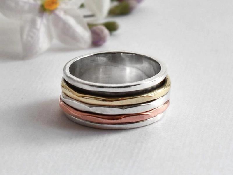 Triple Metal Ring For The Year 22 Anniversary Gift