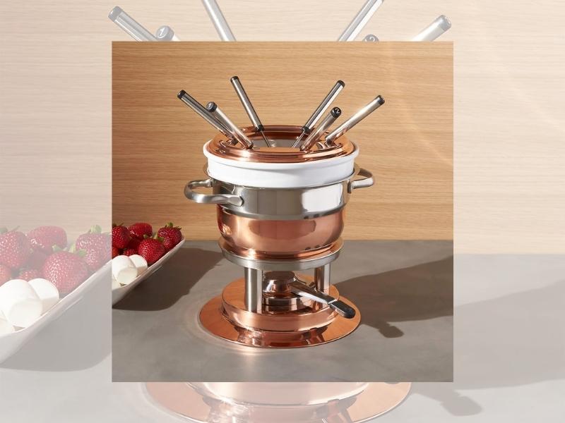 Copper Fondue Set For 22Nd Anniversary Gift Ideas