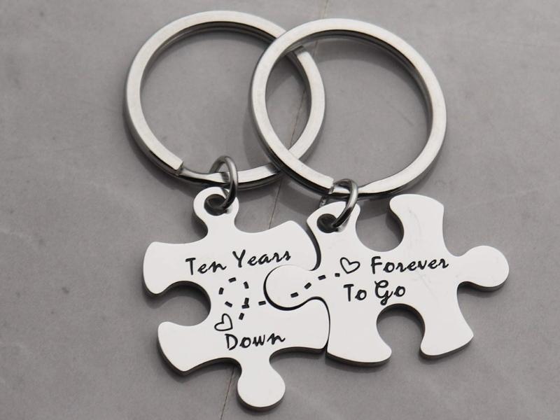 Stamped With Passion Couples Key Chain Set for the 22nd anniversary