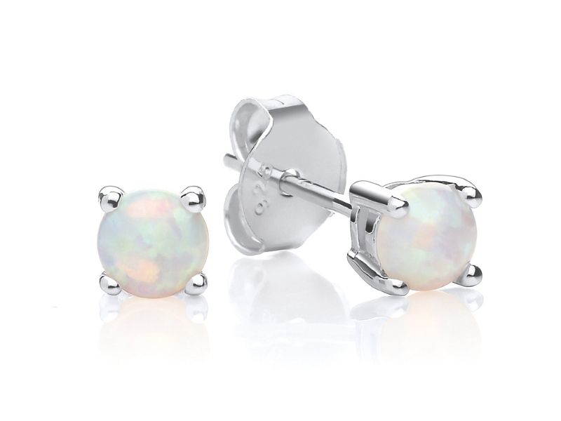 Opal Stud Earrings for the 24th anniversary gift for her