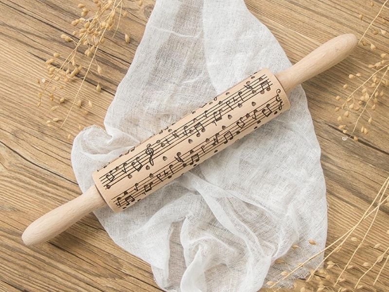 Wood Musical Rolling Pin for the 24th anniversary gift for her