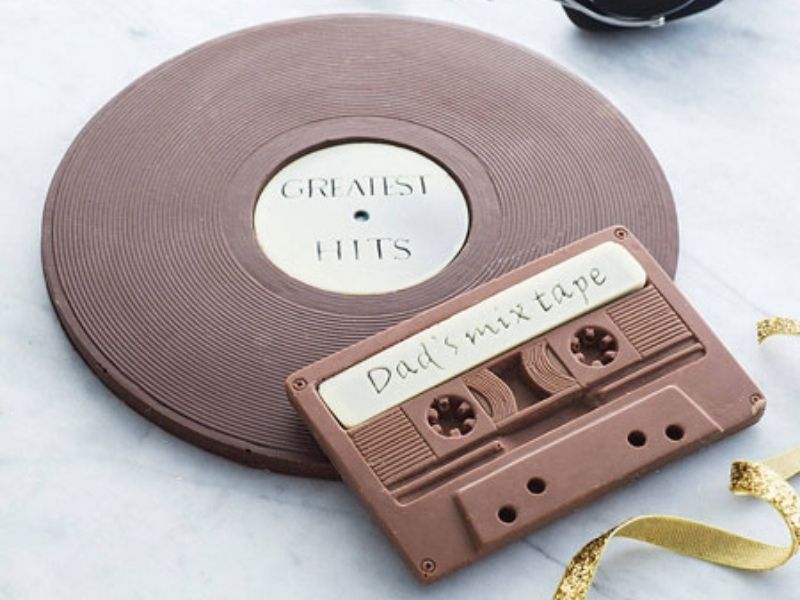 Chocolate Vinyl Record And Cassette For The 24Th Anniversary Gift