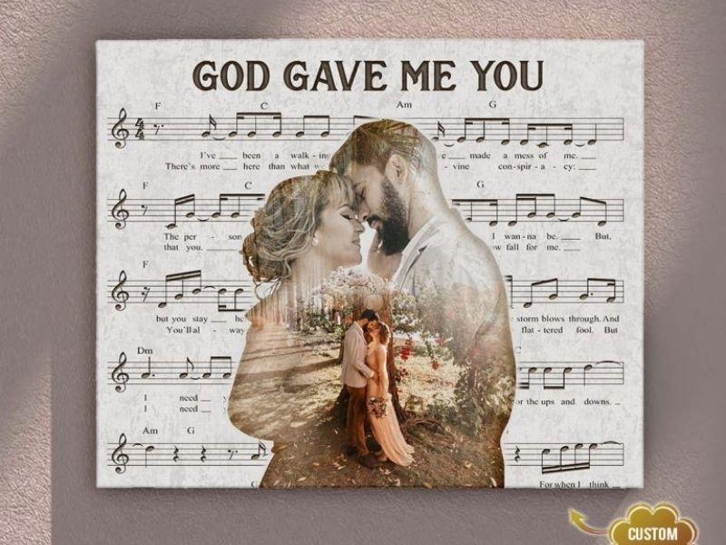 Music Custom Photo 2In1 Canvas Print For The 24Th Wedding Anniversary Gifts