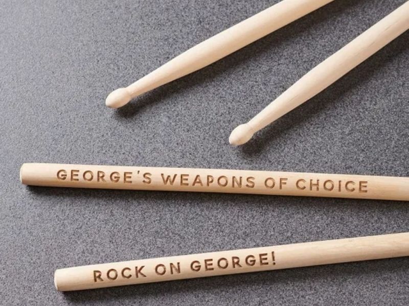 Personalized Drum Sticks for 24th year anniversary gift ideas