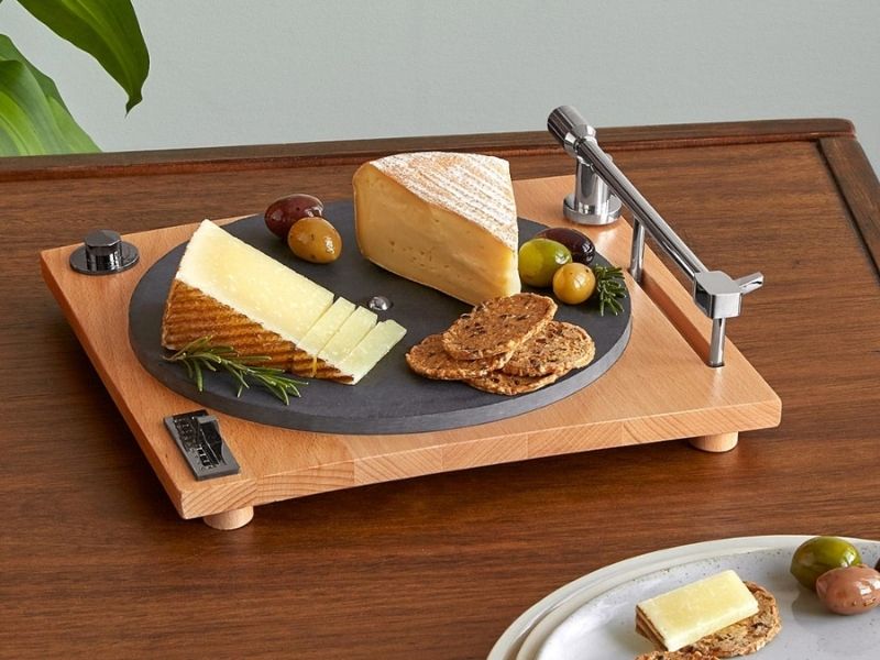 Turntable-Inspired Cheese Board For 24Th Wedding Anniversary Gifts