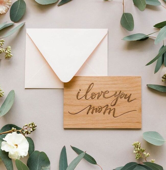 Inexpensive Mother'S Day Gifts That Not Breaking The Bank - Wooden Mother'S Day Card