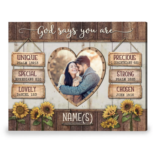 Inexpensive Mother'S Day Gifts - Christian Gift Wall Art God Says You Are Canvas Print
