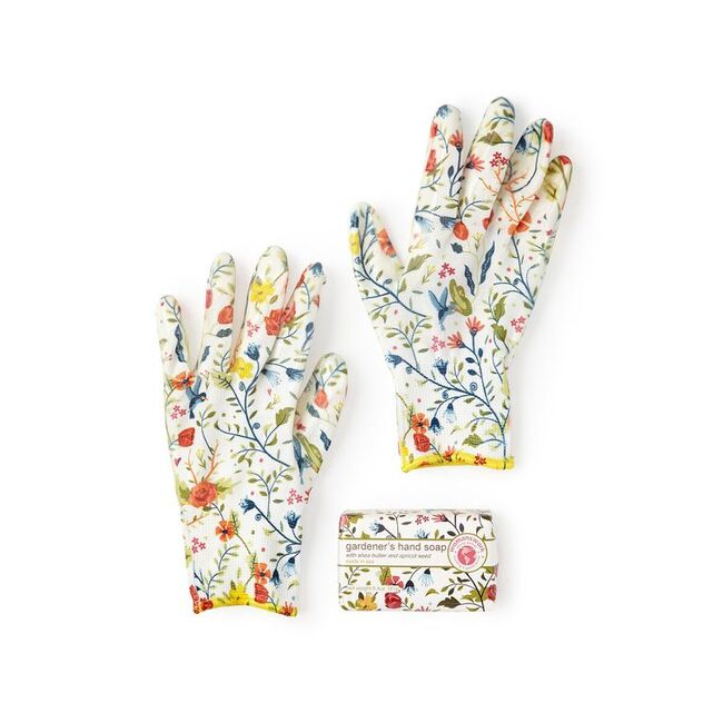 inexpensive mother's day gifts - Floral-Printed Weeder Glove Spa Gift Set