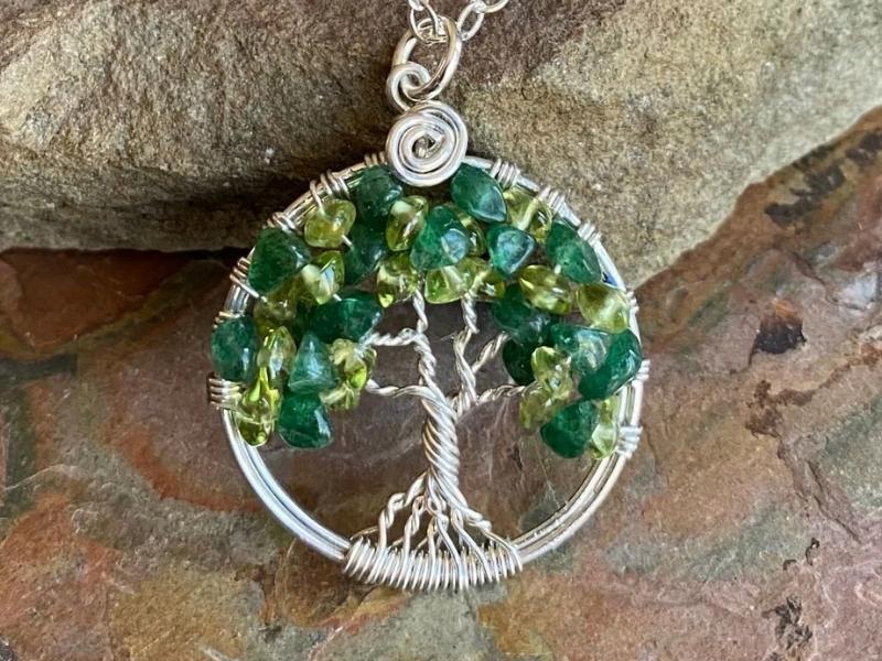 Jade Tree Of Life Necklace For The 26Th Year Anniversary Gift For Her