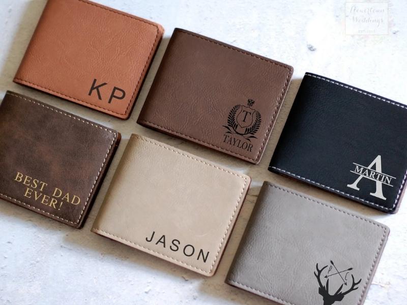 Personalized Wallet for the 26th wedding anniversary gift for him