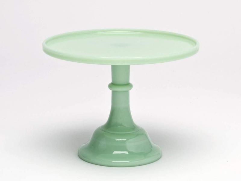 Jade Green Milk Glass Cake Stand For The 26Th Anniversary