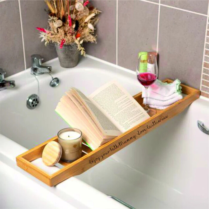 Bath Caddy Tray - wedding gifts for mother of the bride. 