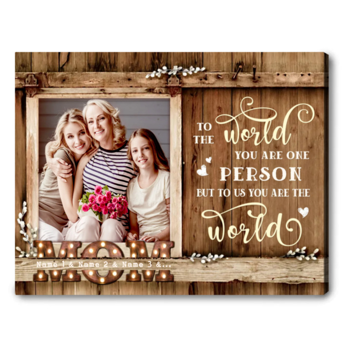 To My World Canvas Print - wedding gifts for the mother of the bride.