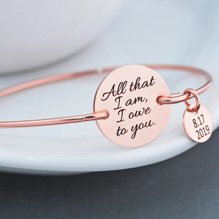 Customized Handwriting Bracelet - wedding gifts for the mother of the bride.