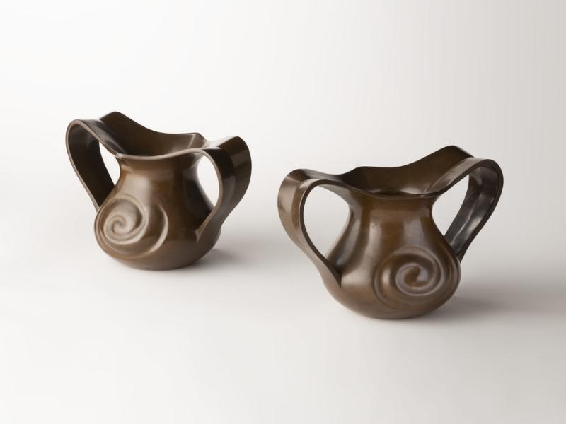 Bronze Pottery Pitcher Vase For 19Th Anniversary Gifts