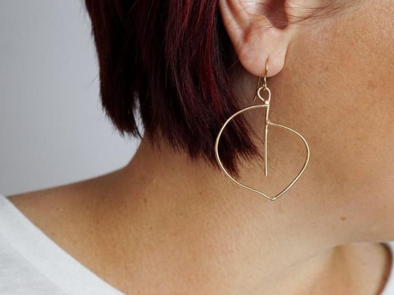 Edgy Earrings is a modern gift idea for the anniversary year together 