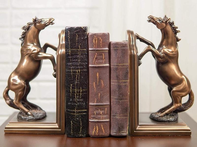 Inspired Bronze Horse Bookends For 19Th Anniversary Gifts For Him