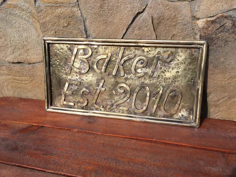 Custom Bronze Sign for the 19th wedding anniversary gift idea