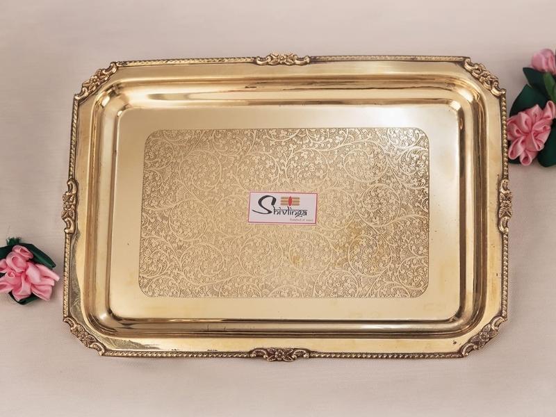 Thoughtful Bronze Serving Tray For The 19Th Anniversary Traditional Gift