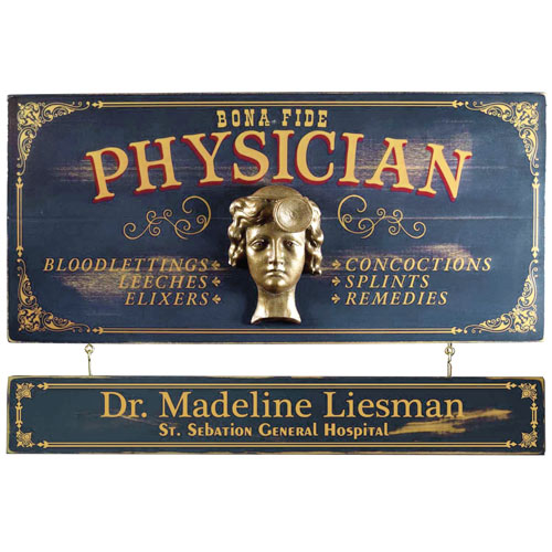 what is an appropriate gift for a retiring doctor - Personalized Vintage Medical Sign