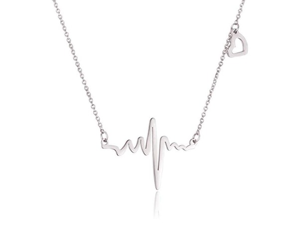 Appropriate gift for retiring doctor - Heartbeat Necklace