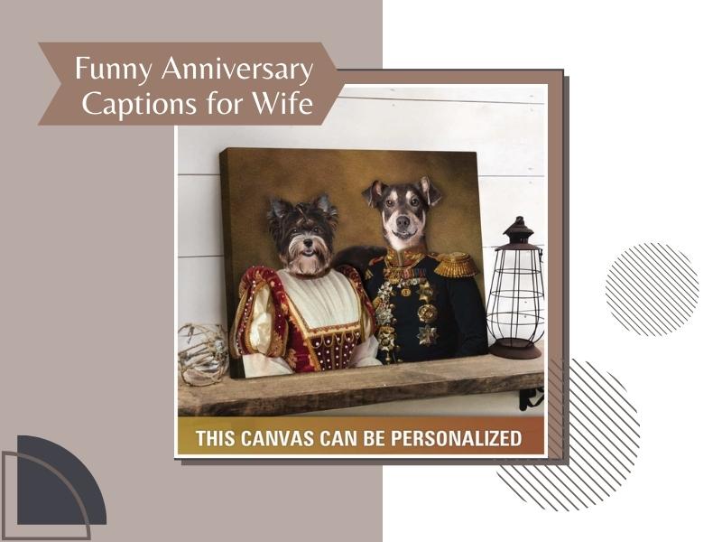 The Classy Pair Custom Pet Portraits With Funny Anniversary Captions