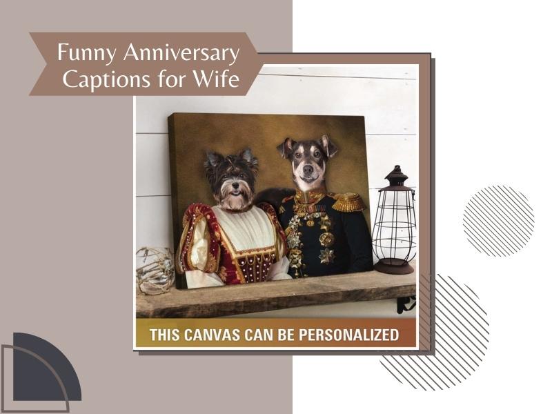 The Classy Pair Custom Pet Portraits with funny anniversary captions