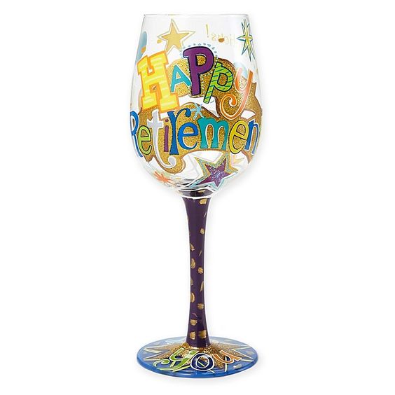 Retirement gifts for teacher - Happy Retirement Wine Glass 