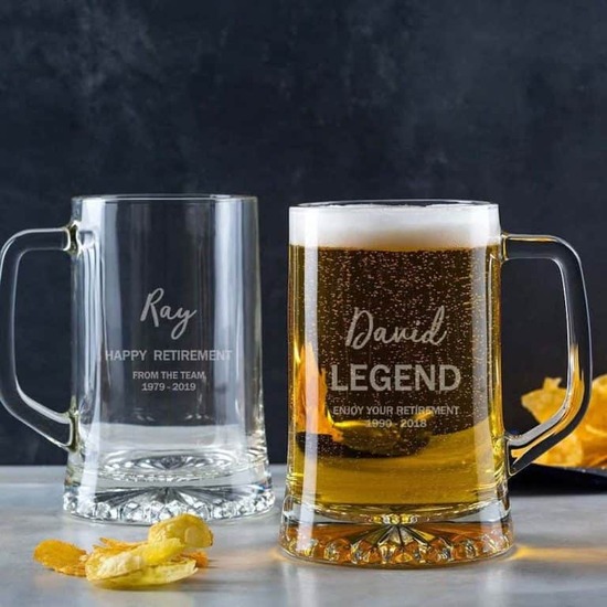 Retirement Gifts For Teacher - Personalized Retirement Beer Glass